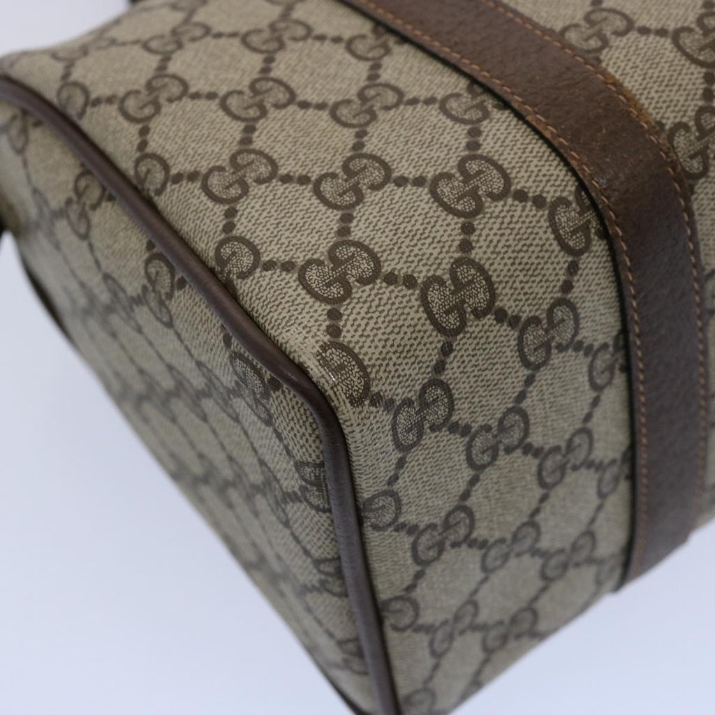 GUCCI GG Canvas Web Sherry Line Boston Bag PVC Beige Green Red yk9834