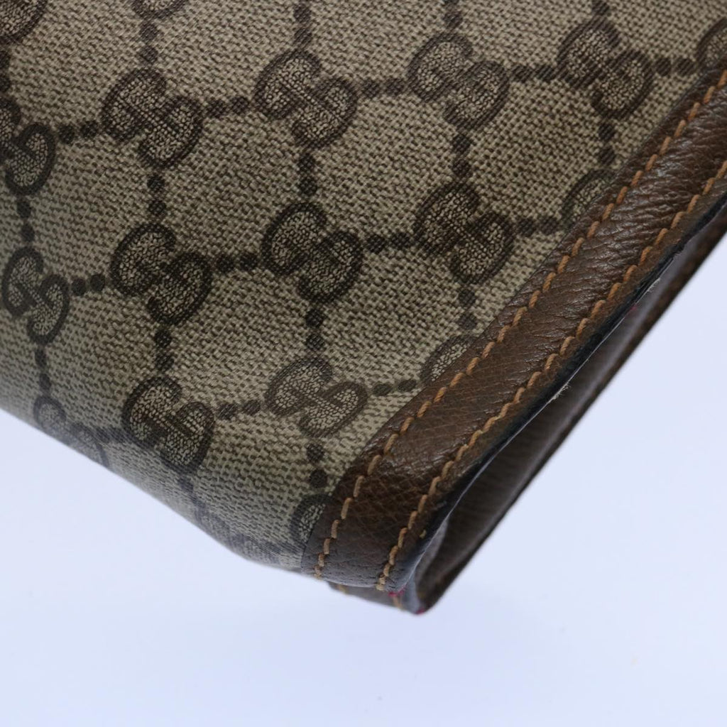 GUCCI GG Supreme Web Sherry Line Clutch Bag Beige Red 64 014 2125 28 yk9835