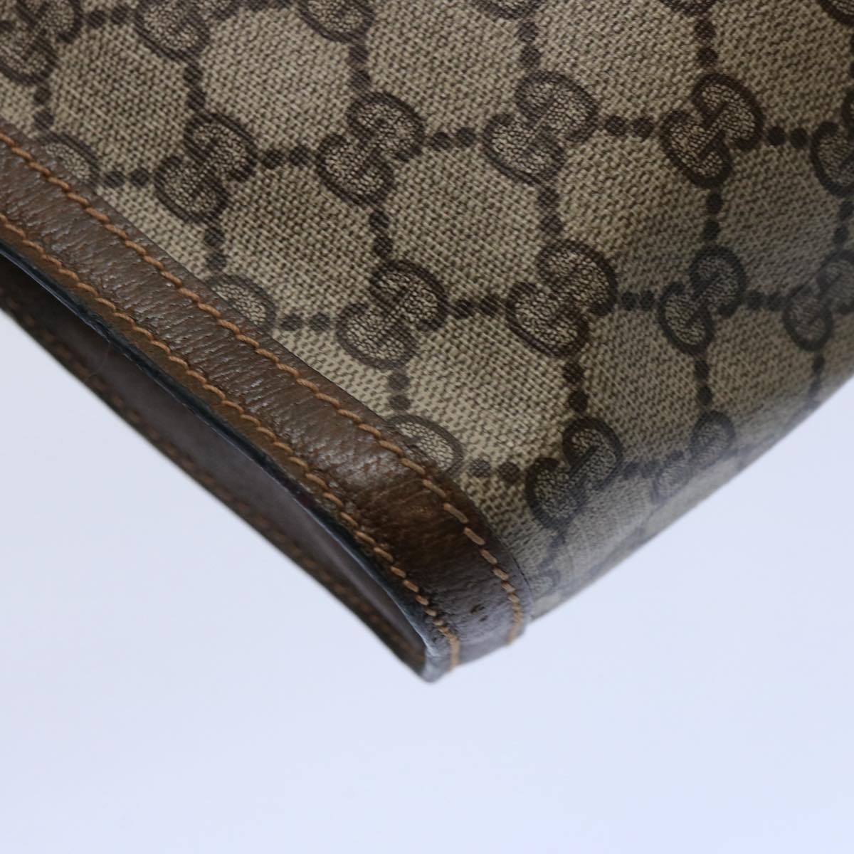 GUCCI GG Supreme Web Sherry Line Clutch Bag Beige Red 64 014 2125 28 yk9835