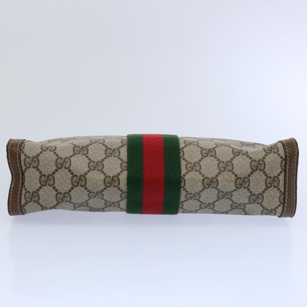 GUCCI GG Supreme Web Sherry Line Clutch Bag Beige Red 64 014 2125 28 yk9835