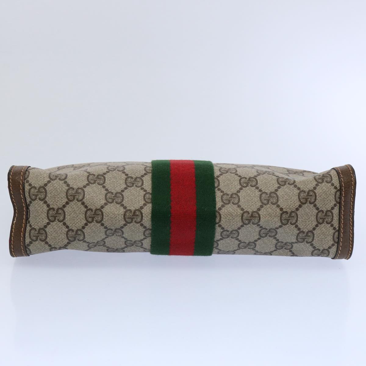 GUCCI GG Supreme Web Sherry Line Clutch Bag Beige Red 64 014 2125 28 yk9835