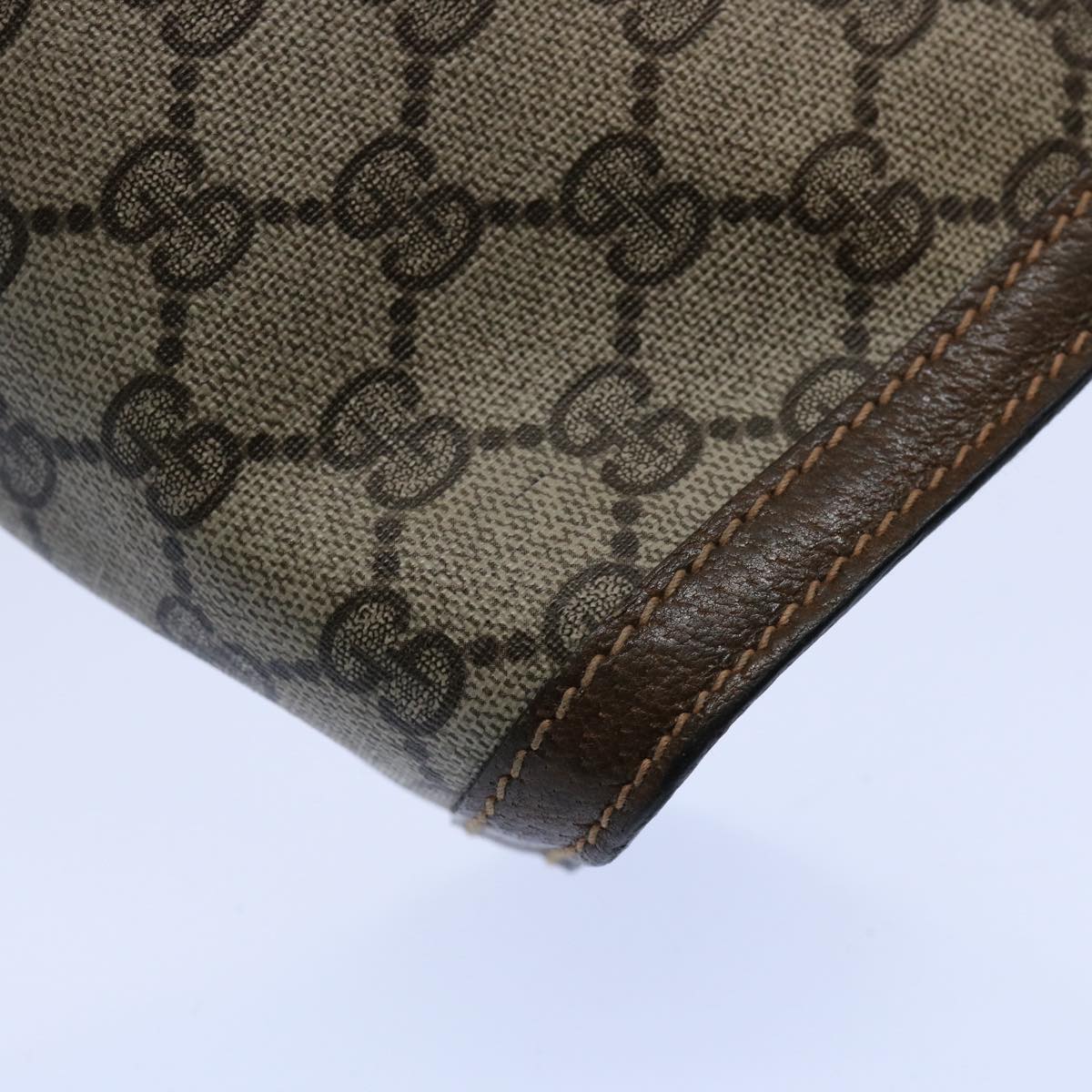 GUCCI GG Supreme Web Sherry Line Clutch Bag Beige Red 64 014 2125 28 yk9835