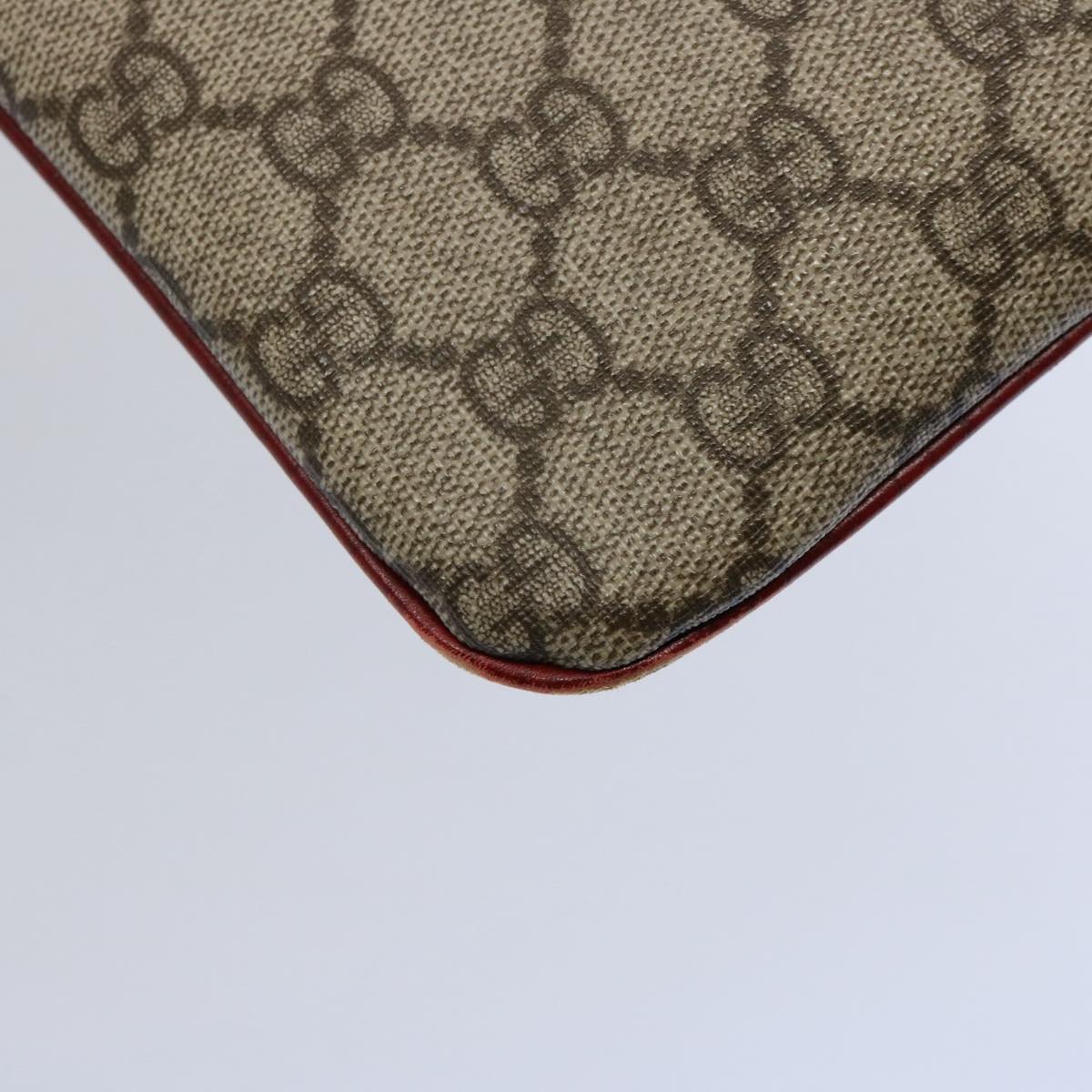 GUCCI GG Canvas Hand Bag PVC Beige Red 114600 yk9846