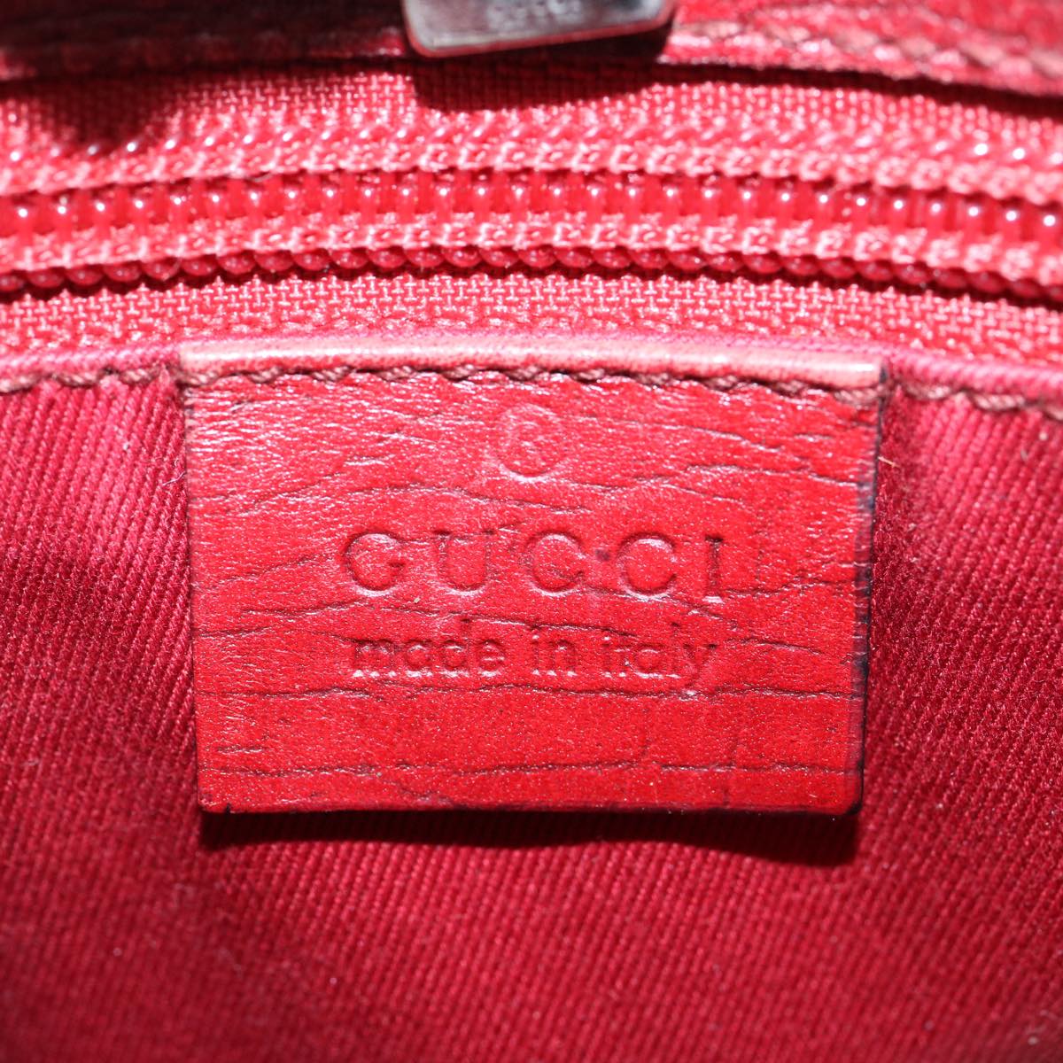 GUCCI GG Canvas Hand Bag PVC Beige Red 114600 yk9846