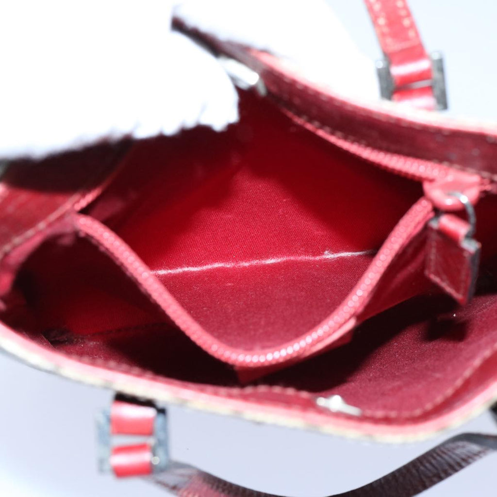 GUCCI GG Canvas Hand Bag PVC Beige Red 114600 yk9846