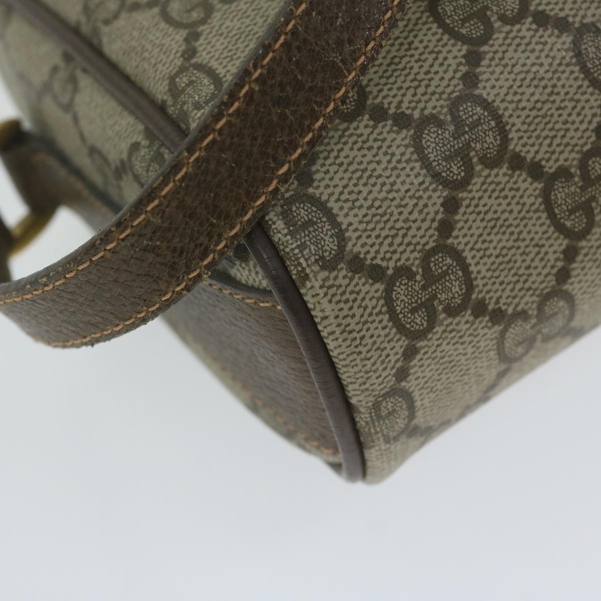GUCCI GG Supreme Web Sherry Line Shoulder Bag Beige Red 89 02 018 yk9859