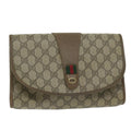 GUCCI GG Supreme Web Sherry Line Clutch Bag Beige Red 89 01 030 yk9877