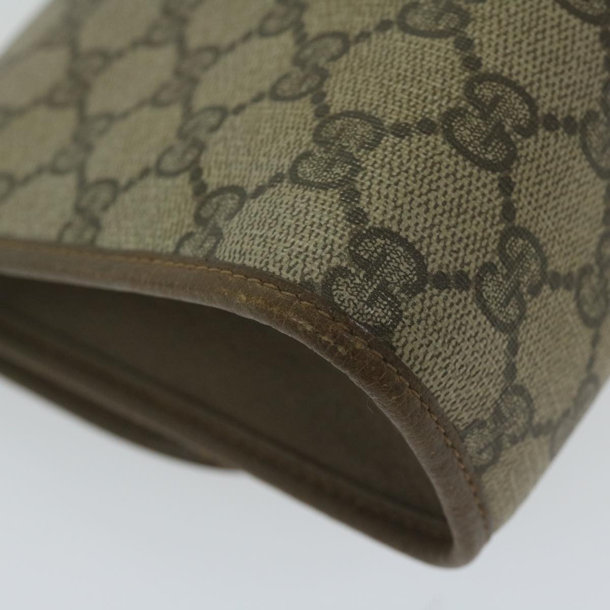 GUCCI GG Supreme Web Sherry Line Clutch Bag Beige Red 89 01 030 yk9877