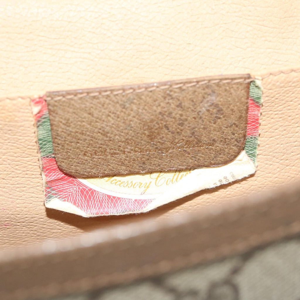 GUCCI GG Supreme Web Sherry Line Clutch Bag Beige Red 89 01 030 yk9877