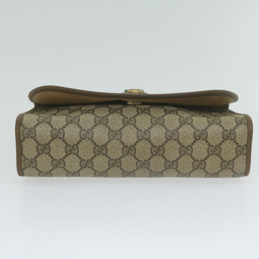 GUCCI GG Supreme Web Sherry Line Clutch Bag Beige Red 89 01 030 yk9877