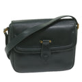 GUCCI Interlocking Shoulder Bag Leather Green 007 256 0084 yk9878