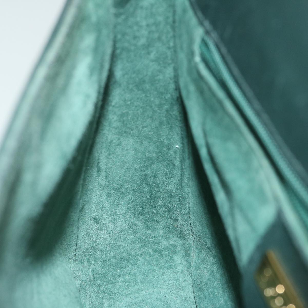 GUCCI Interlocking Shoulder Bag Leather Green 007 256 0084 yk9878