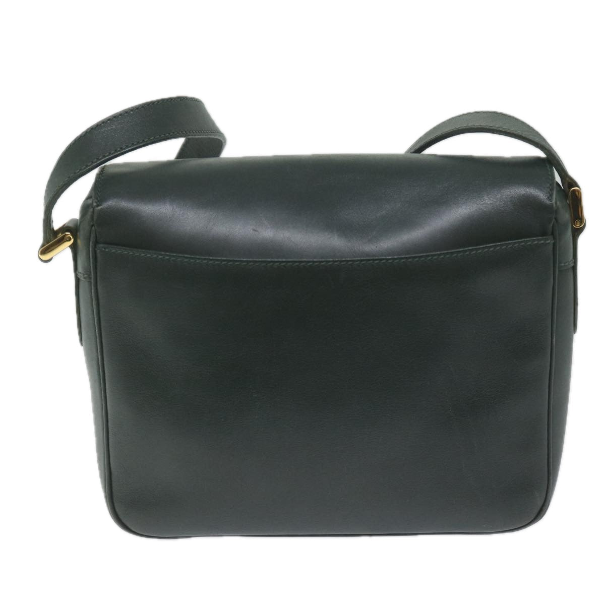 GUCCI Interlocking Shoulder Bag Leather Green 007 256 0084 yk9878