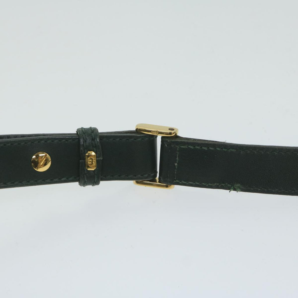 GUCCI Interlocking Shoulder Bag Leather Green 007 256 0084 yk9878