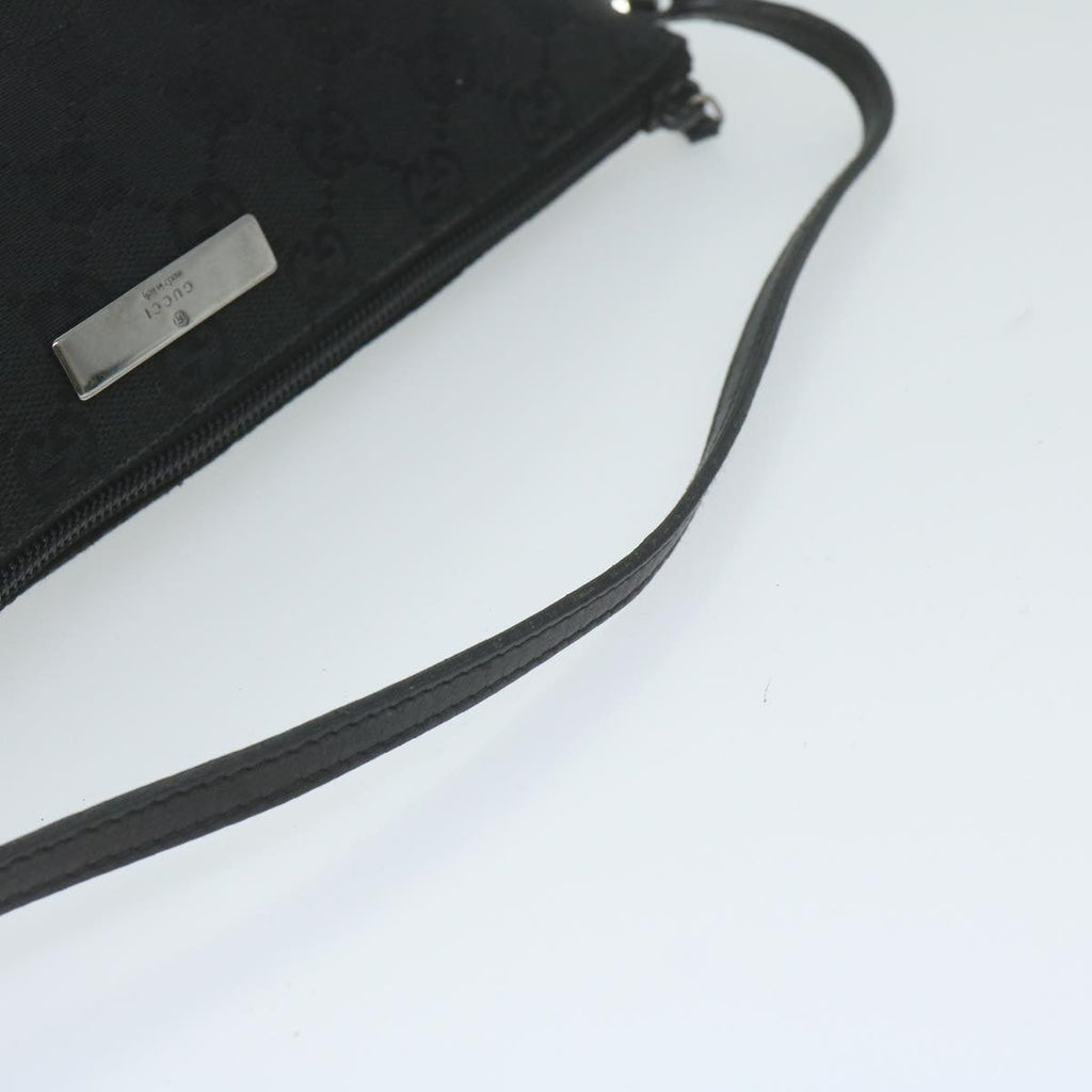 GUCCI GG Canvas Accessory Pouch Black 07198 yk9889