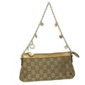 GUCCI GG Canvas Chain Accessory Pouch Gold Tone 153020 yk9893