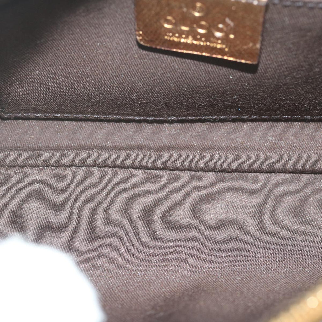 GUCCI GG Canvas Chain Accessory Pouch Gold Tone 153020 yk9893