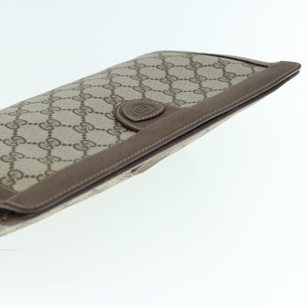 GUCCI GG Supreme Clutch Bag PVC Leather Beige 014 123 yk9907