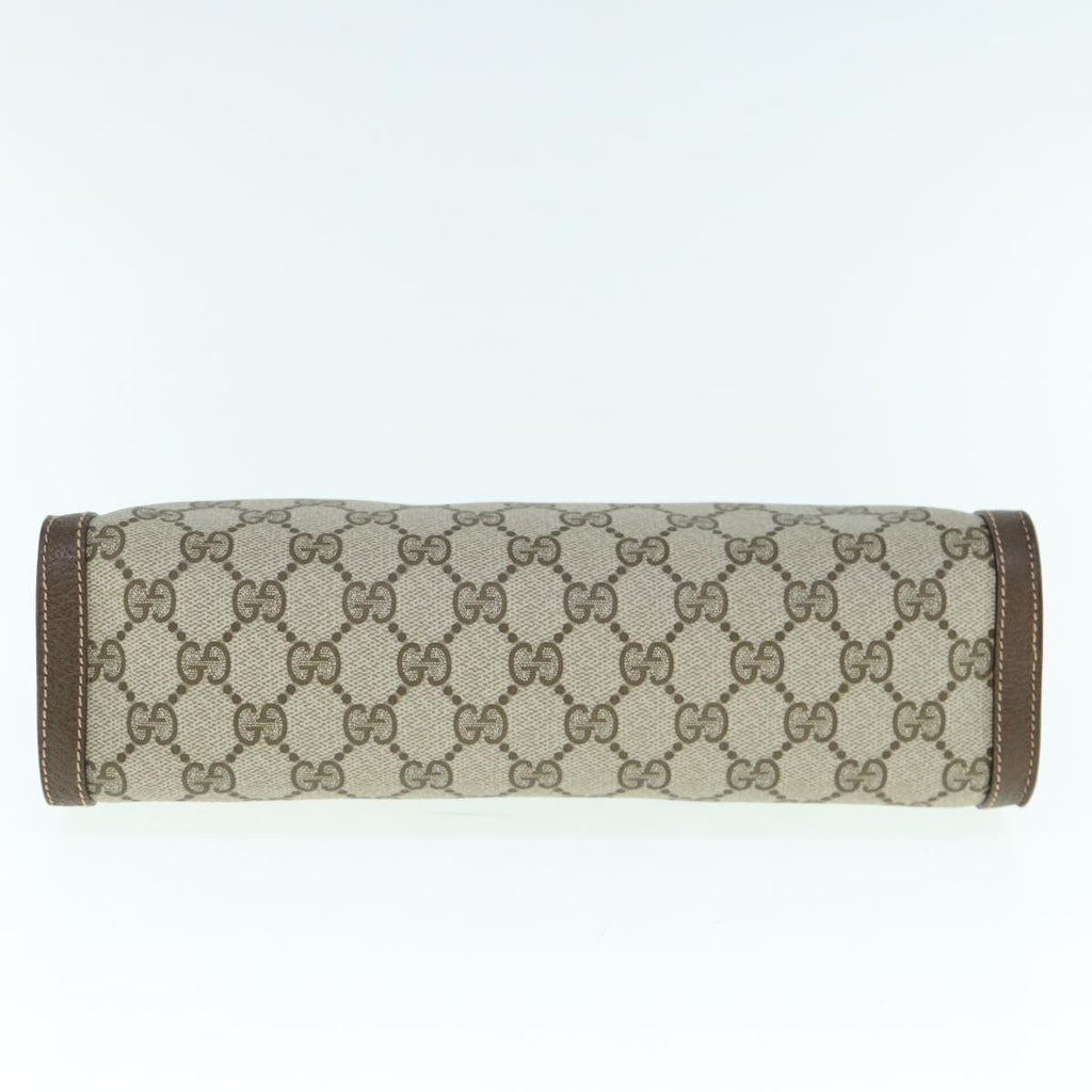 GUCCI GG Supreme Clutch Bag PVC Leather Beige 014 123 yk9907