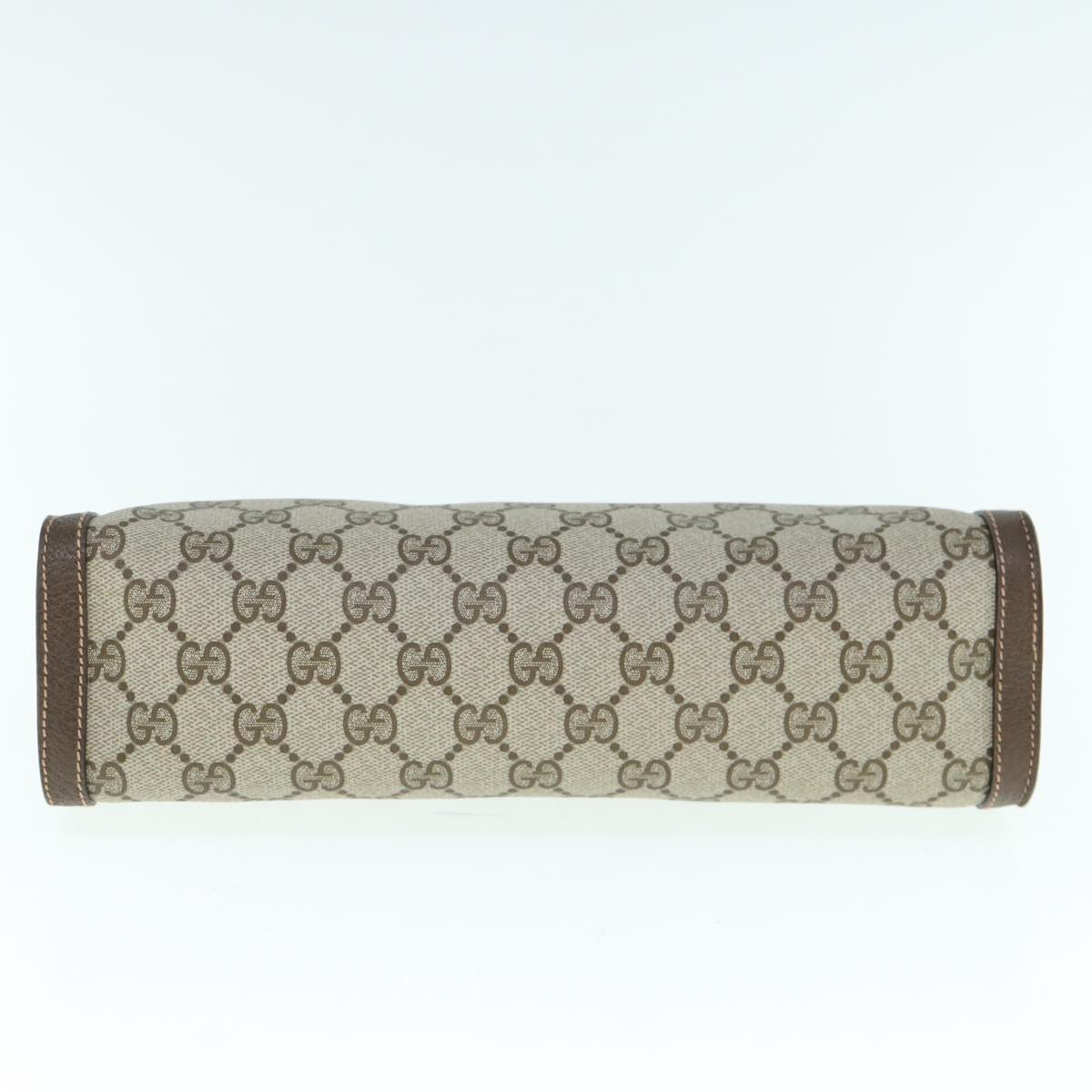 GUCCI GG Supreme Clutch Bag PVC Leather Beige 014 123 yk9907