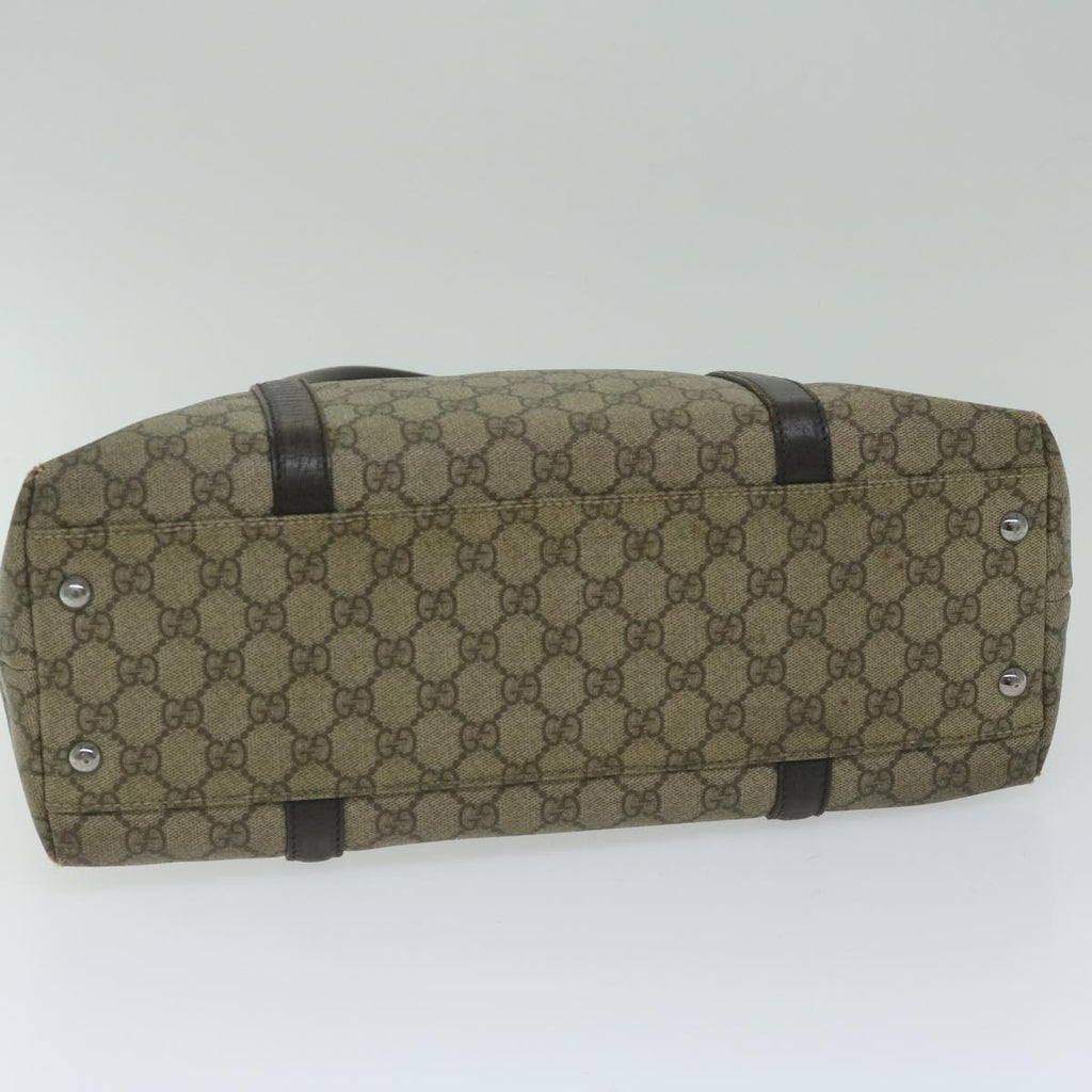 GUCCI GG Supreme Tote Bag PVC Leather Beige 114595 yk9909