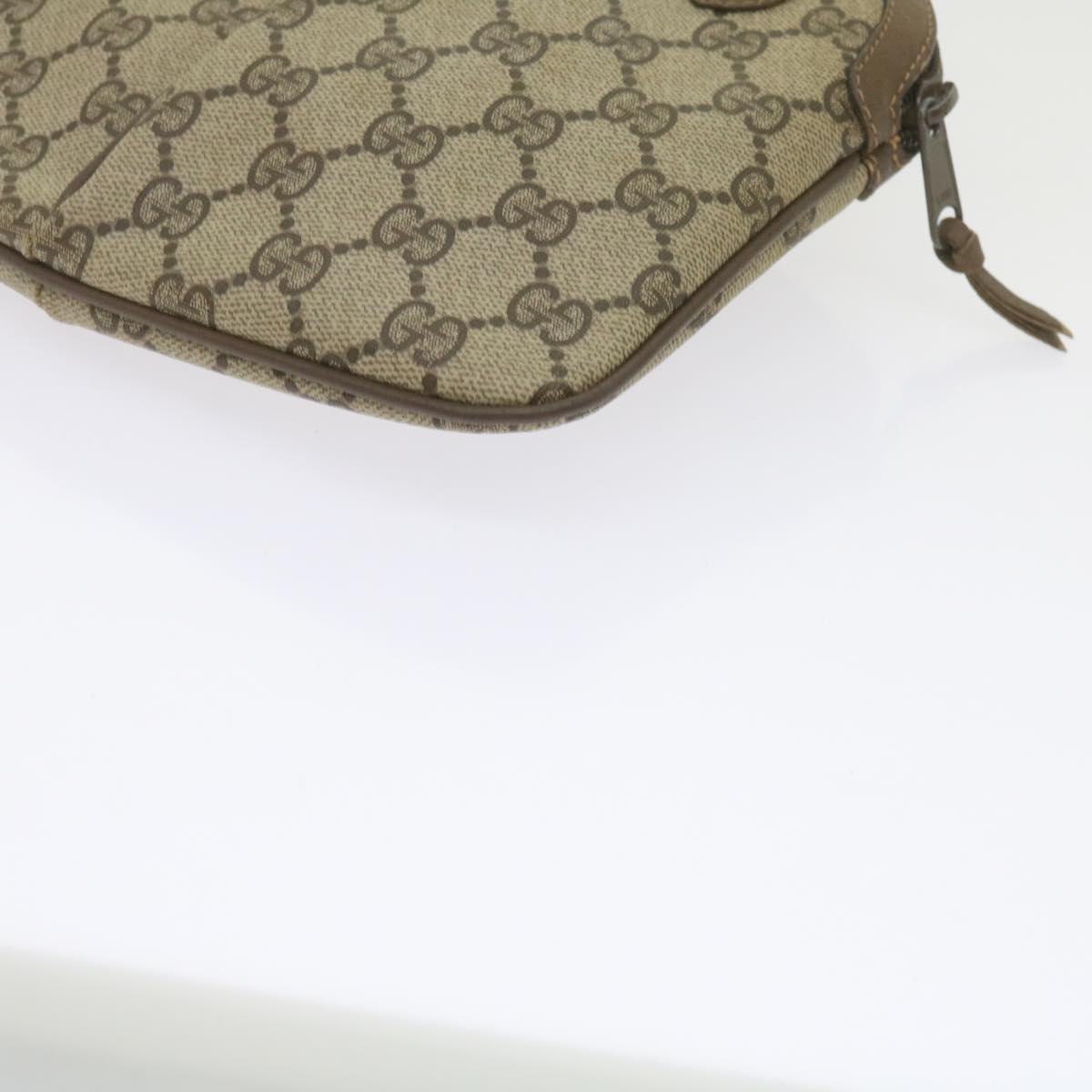 GUCCI GG Supreme Web Sherry Line Shoulder Bag Beige Red 904 02 047 yk9915