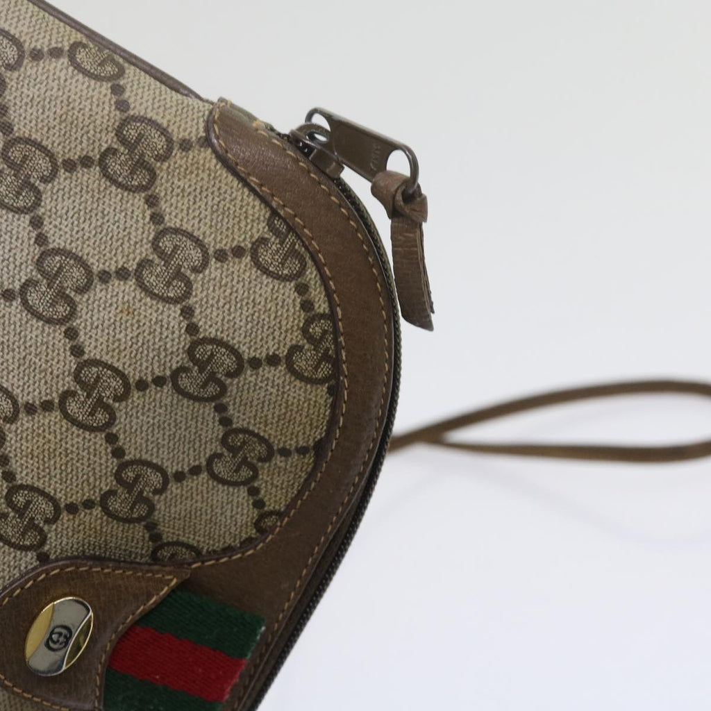 GUCCI GG Supreme Web Sherry Line Shoulder Bag Beige Red 904 02 047 yk9915