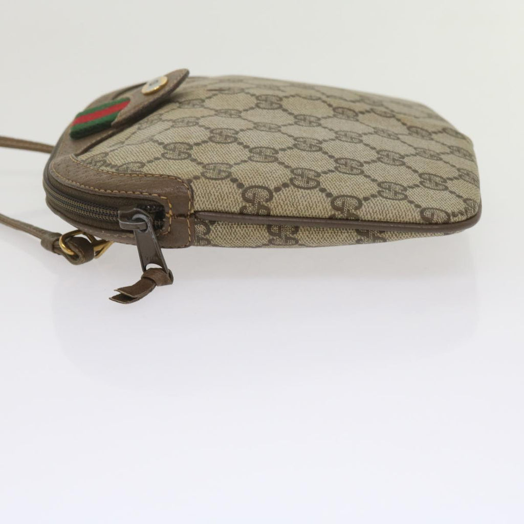 GUCCI GG Supreme Web Sherry Line Shoulder Bag Beige Red 904 02 047 yk9915