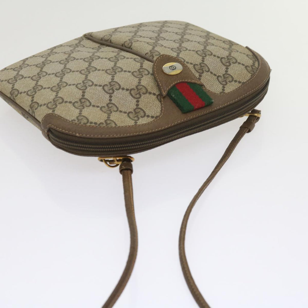 GUCCI GG Supreme Web Sherry Line Shoulder Bag Beige Red 904 02 047 yk9915