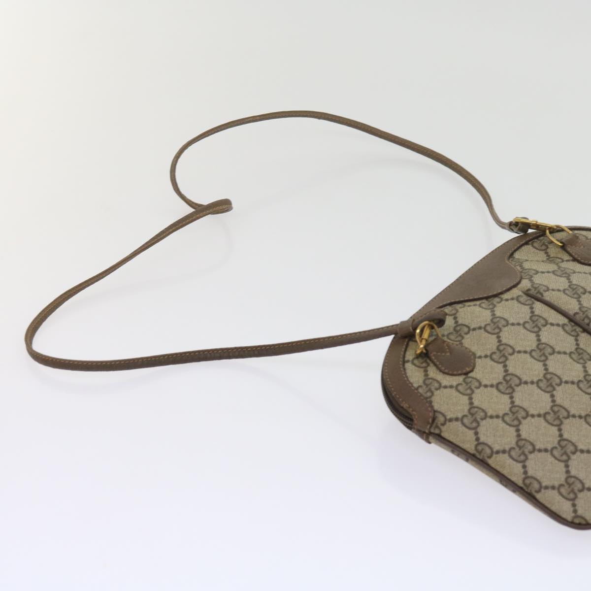 GUCCI GG Supreme Web Sherry Line Shoulder Bag Beige Red 904 02 047 yk9915