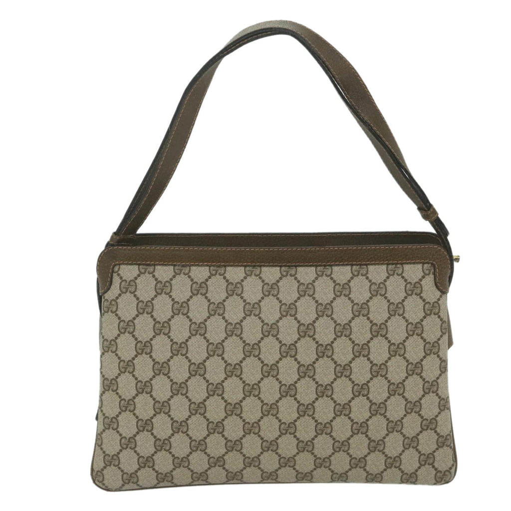GUCCI GG Supreme Web Sherry Line Shoulder Bag Beige Red 010 378 yk9916