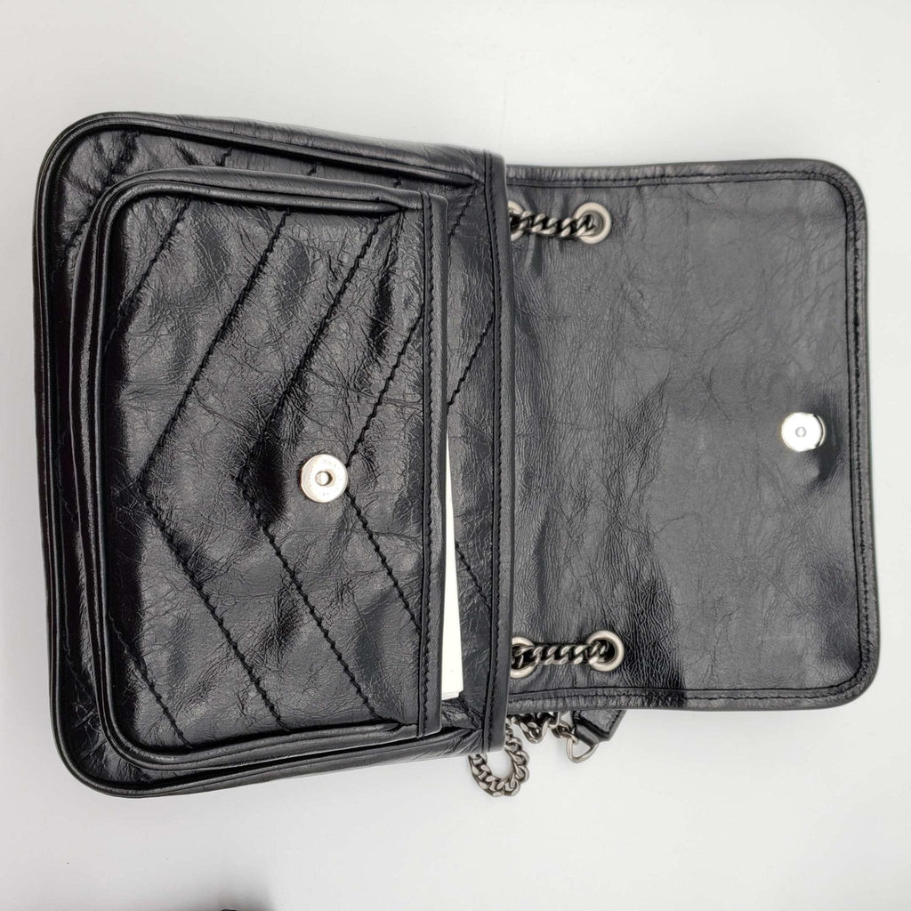 YSL Yves Saint Laurent Niki Leather Black Shoulder Bag