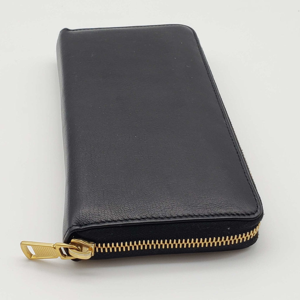 YSL Yves Saint Laurent Zippy Black Wallet