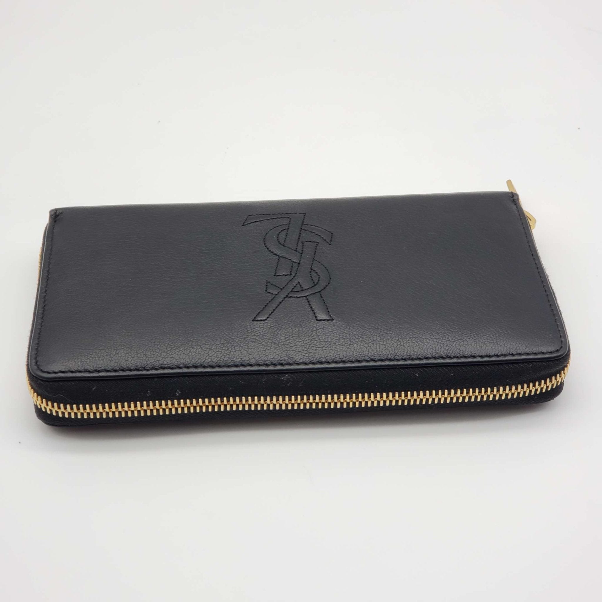 YSL Yves Saint Laurent Zippy Black Wallet