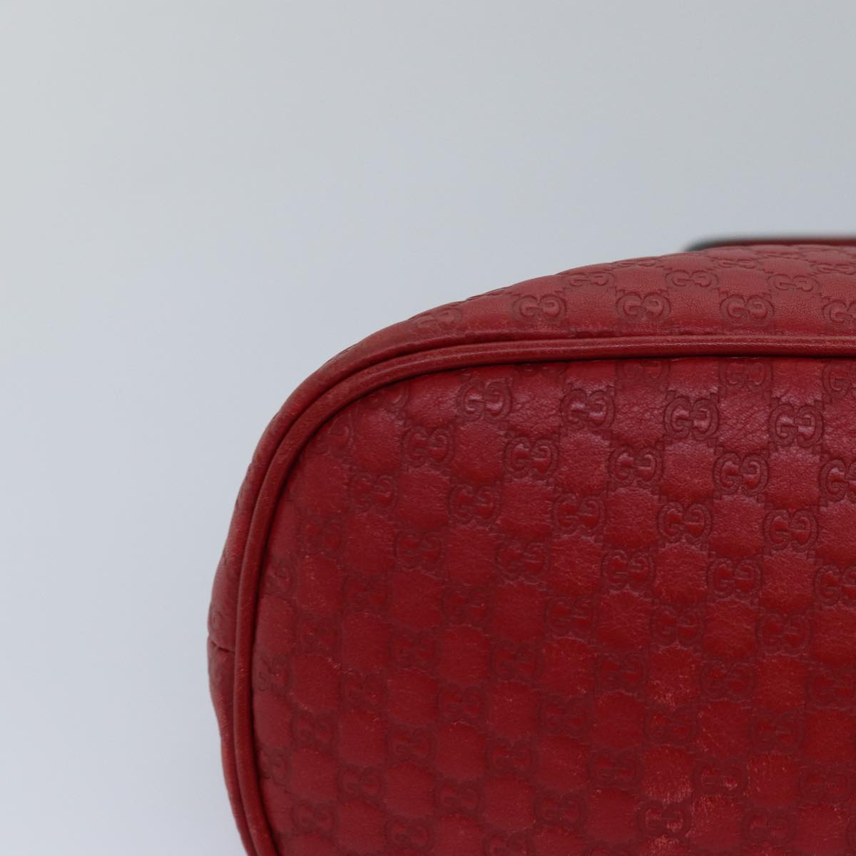 GUCCI Micro GG Canvas Guccissima Bag Leather Outlet 2way Red 341504 yt1004