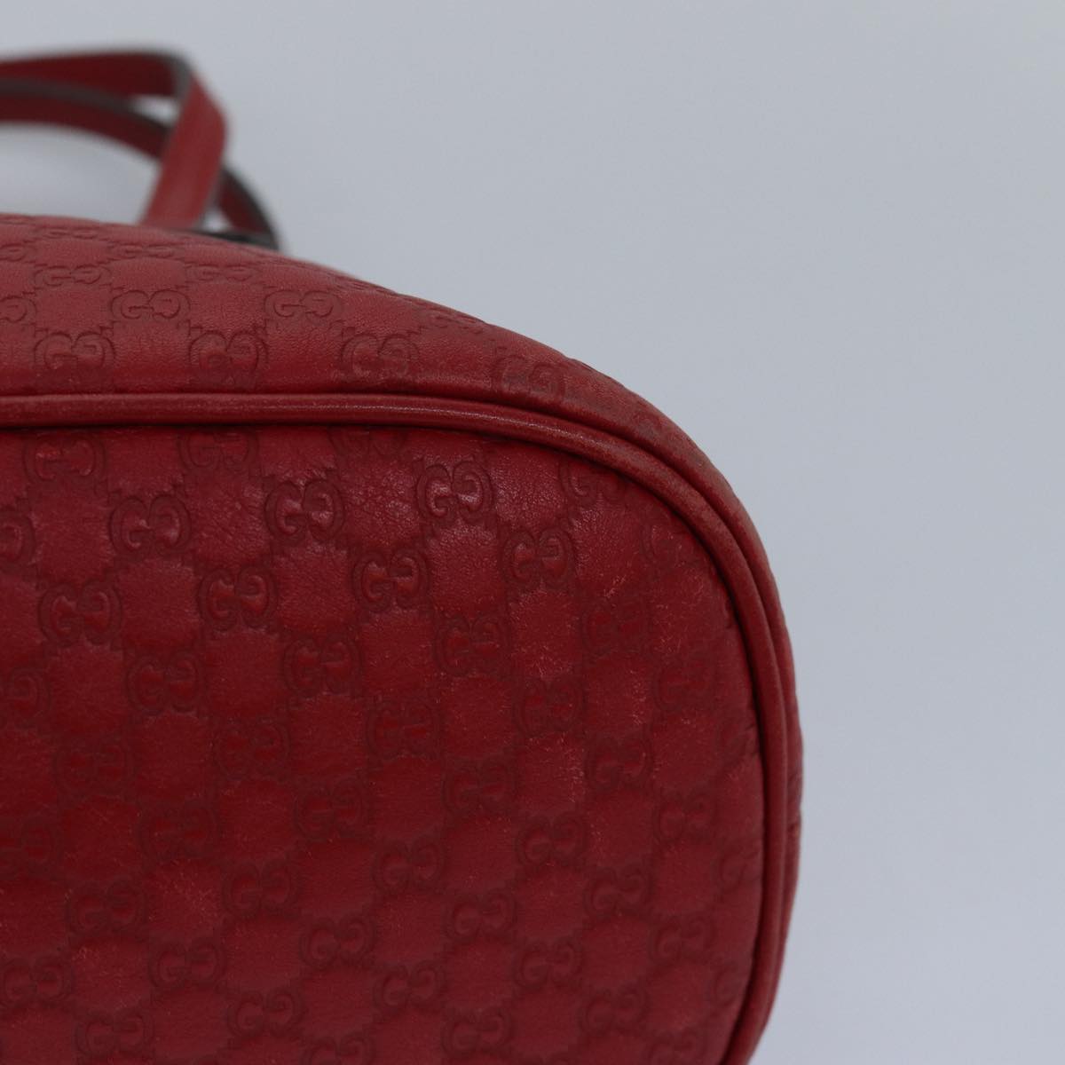 GUCCI Micro GG Canvas Guccissima Bag Leather Outlet 2way Red 341504 yt1004