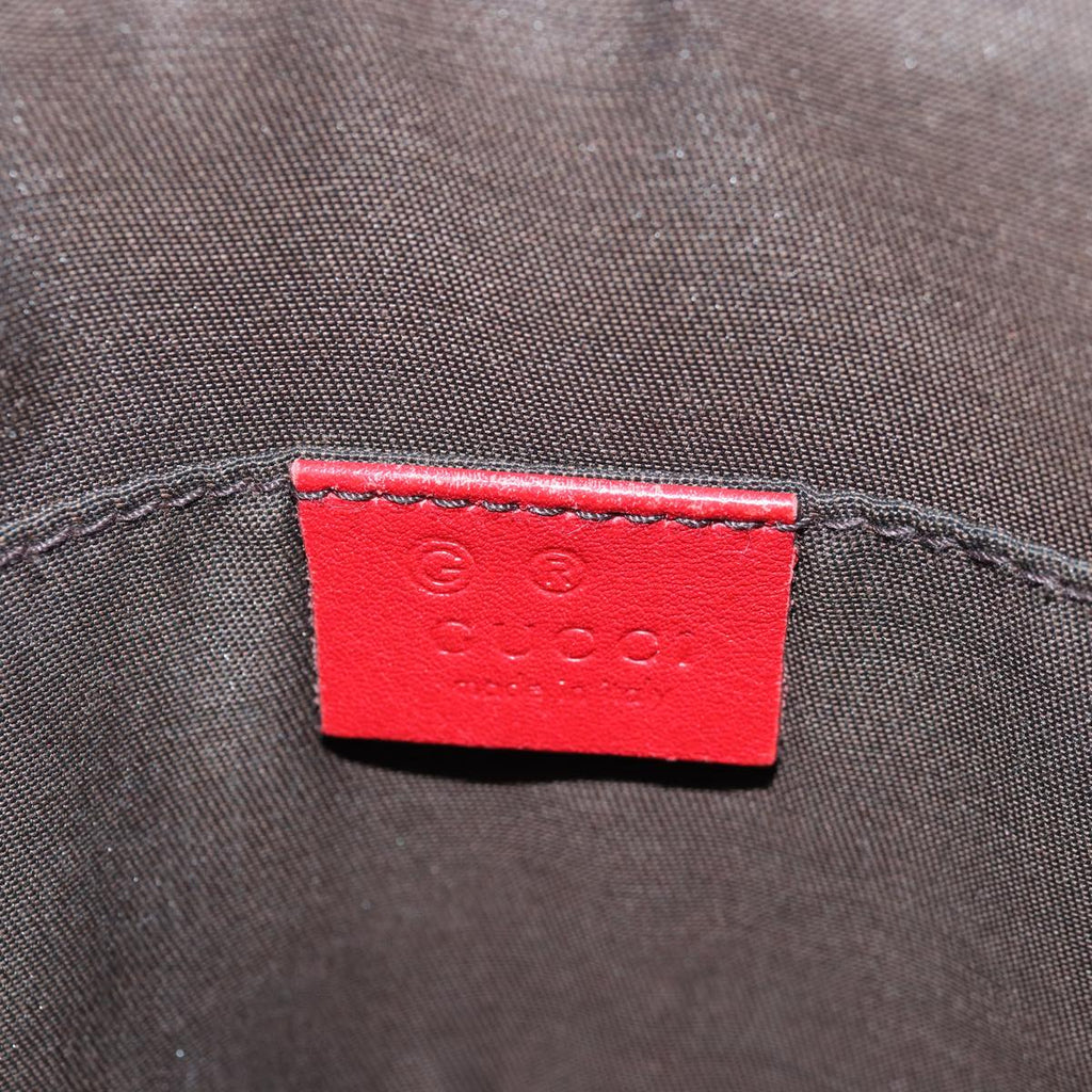 GUCCI Micro GG Canvas Guccissima Bag Leather Outlet 2way Red 341504 yt1004
