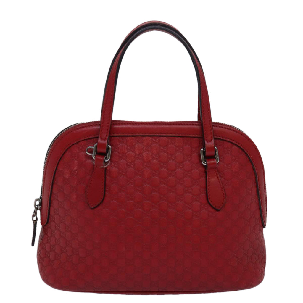 GUCCI Micro GG Canvas Guccissima Bag Leather Outlet 2way Red 341504 yt1004