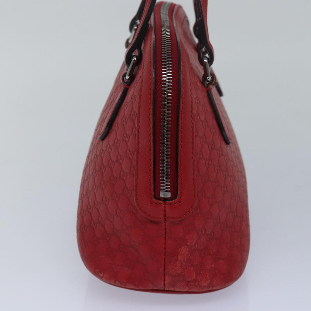 GUCCI Micro GG Canvas Guccissima Bag Leather Outlet 2way Red 341504 yt1004