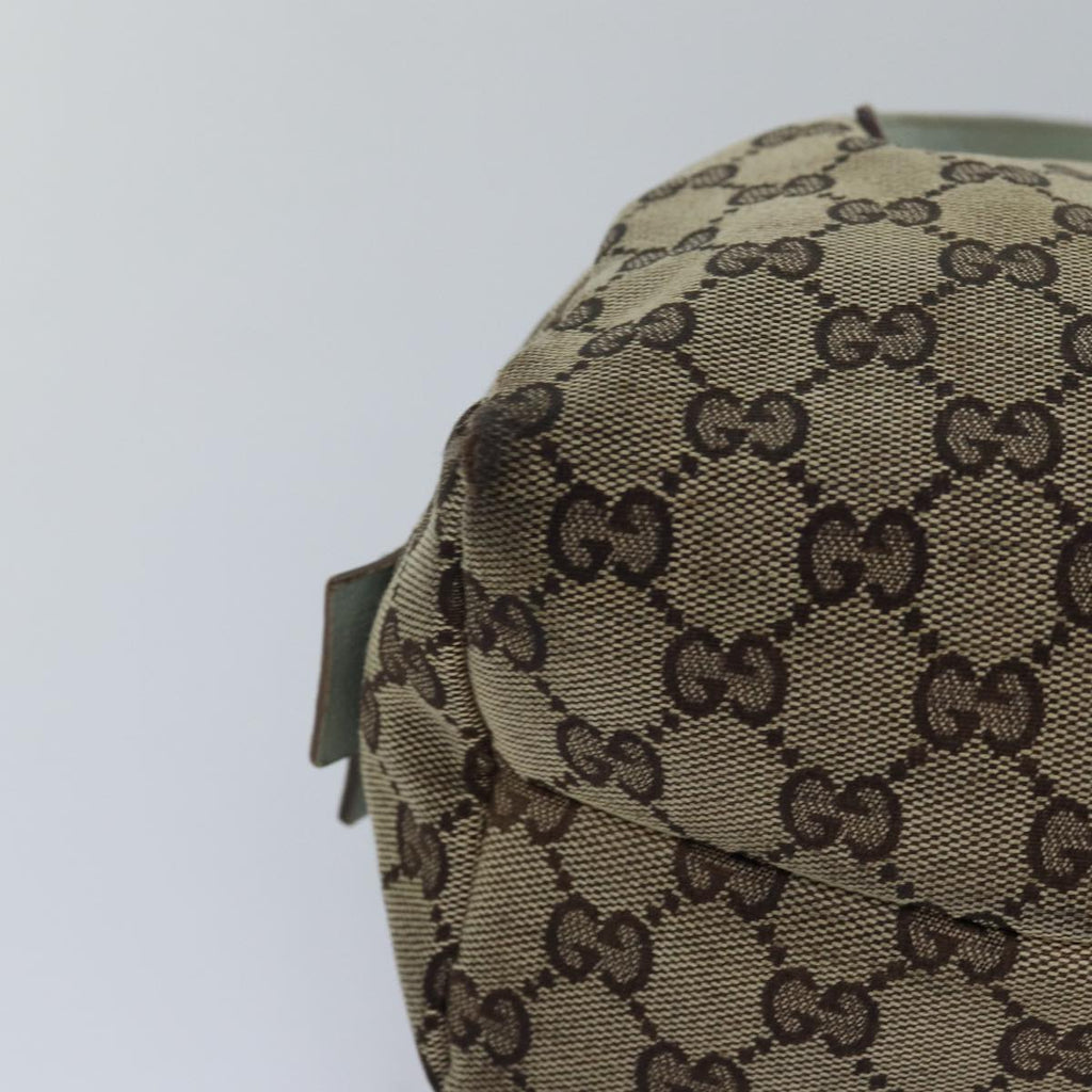 GUCCI GG Canvas Hand Bag Beige Light Blue 124542 yt1006