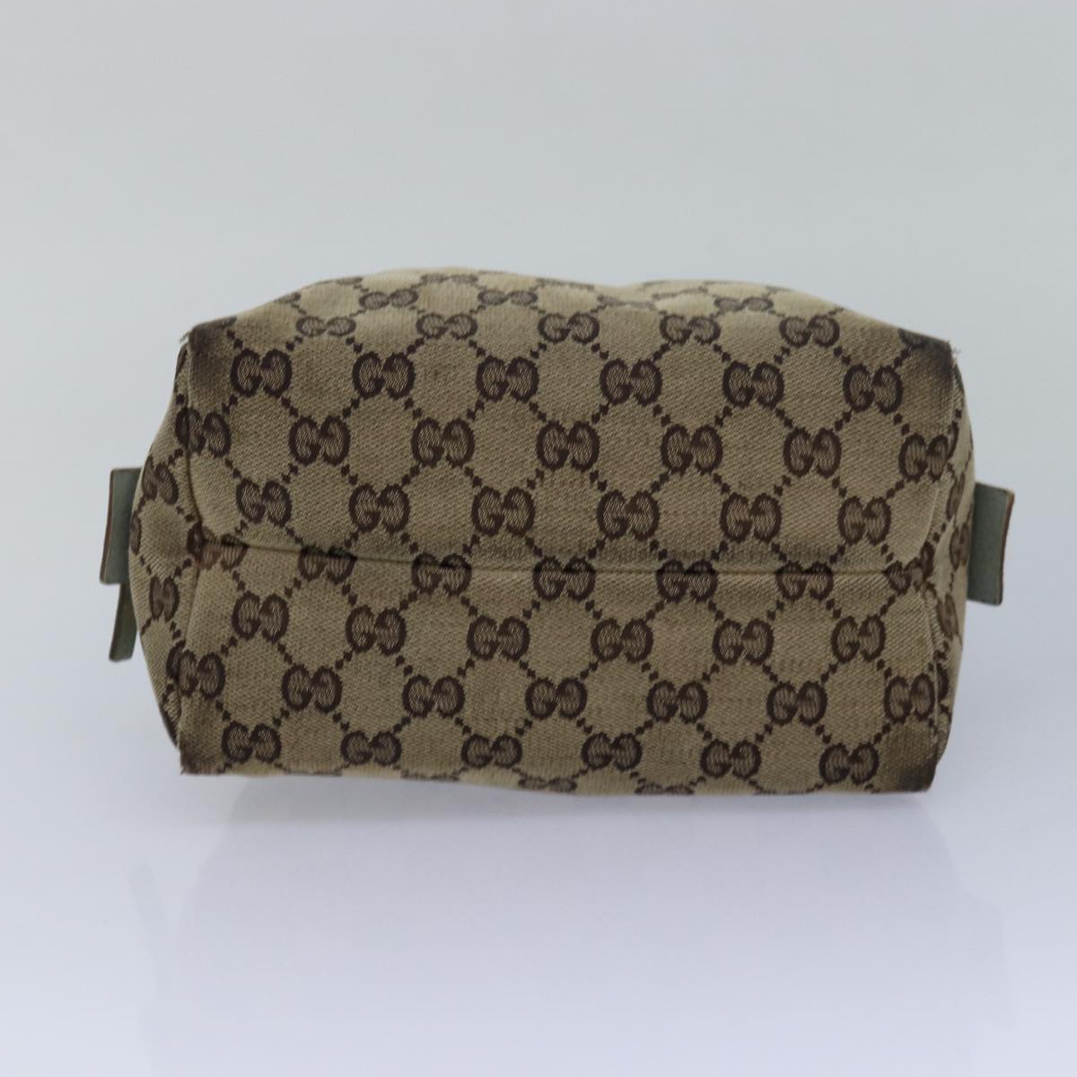 GUCCI GG Canvas Hand Bag Beige Light Blue 124542 yt1006