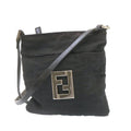 FENDI Zucca Canvas Shoulder Bag Nylon Black yt532