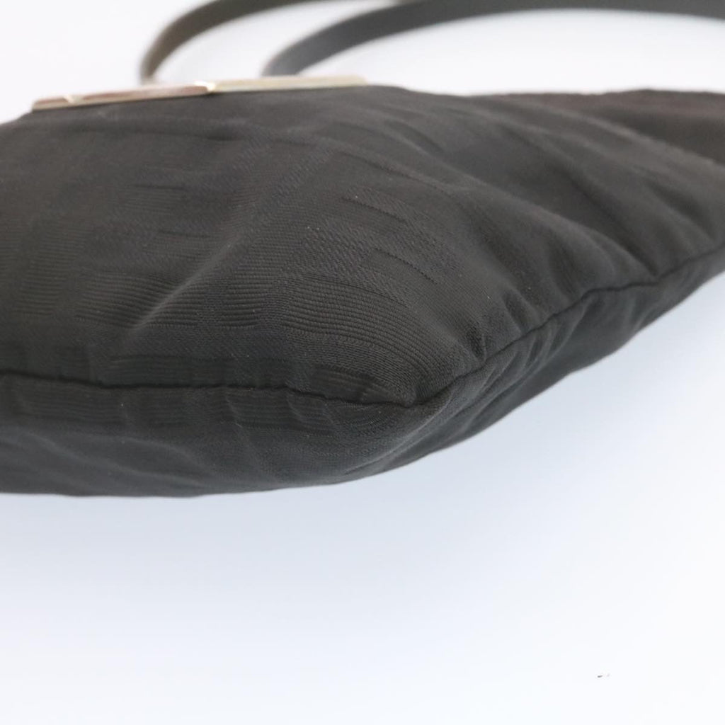FENDI Zucca Canvas Shoulder Bag Nylon Black yt532