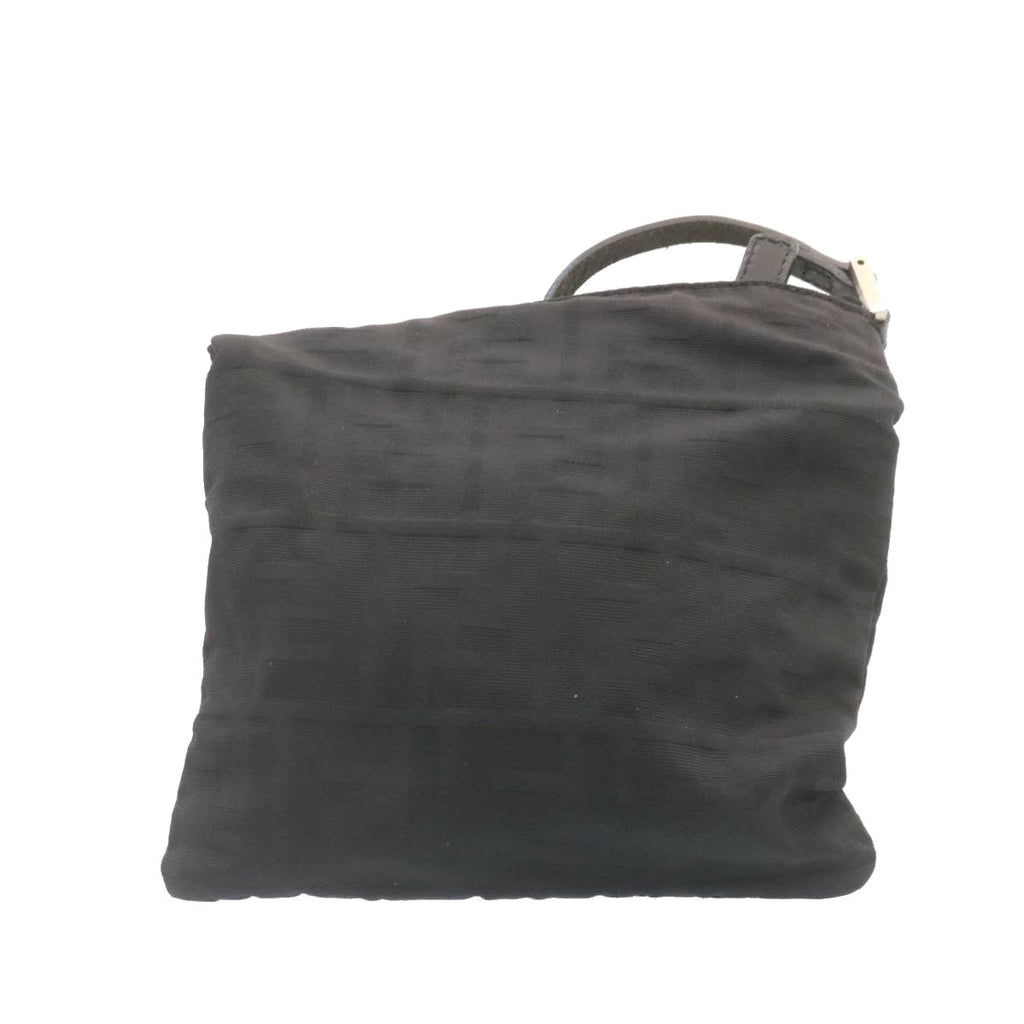 FENDI Zucca Canvas Shoulder Bag Nylon Black yt532
