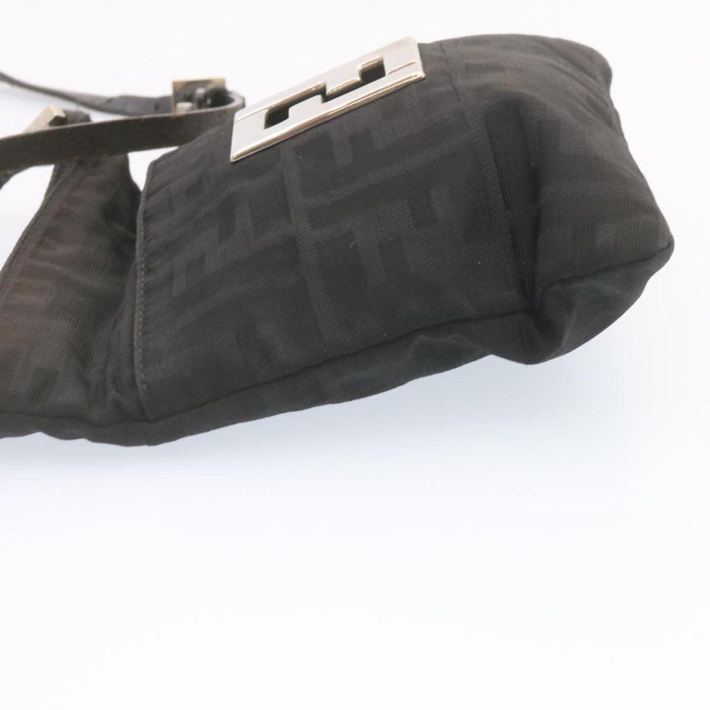 FENDI Zucca Canvas Shoulder Bag Nylon Black yt532