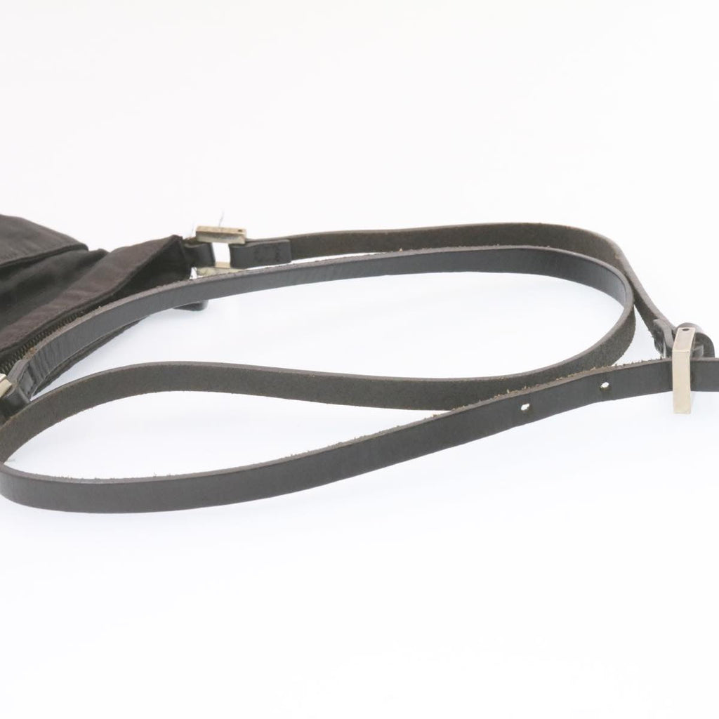 FENDI Zucca Canvas Shoulder Bag Nylon Black yt532
