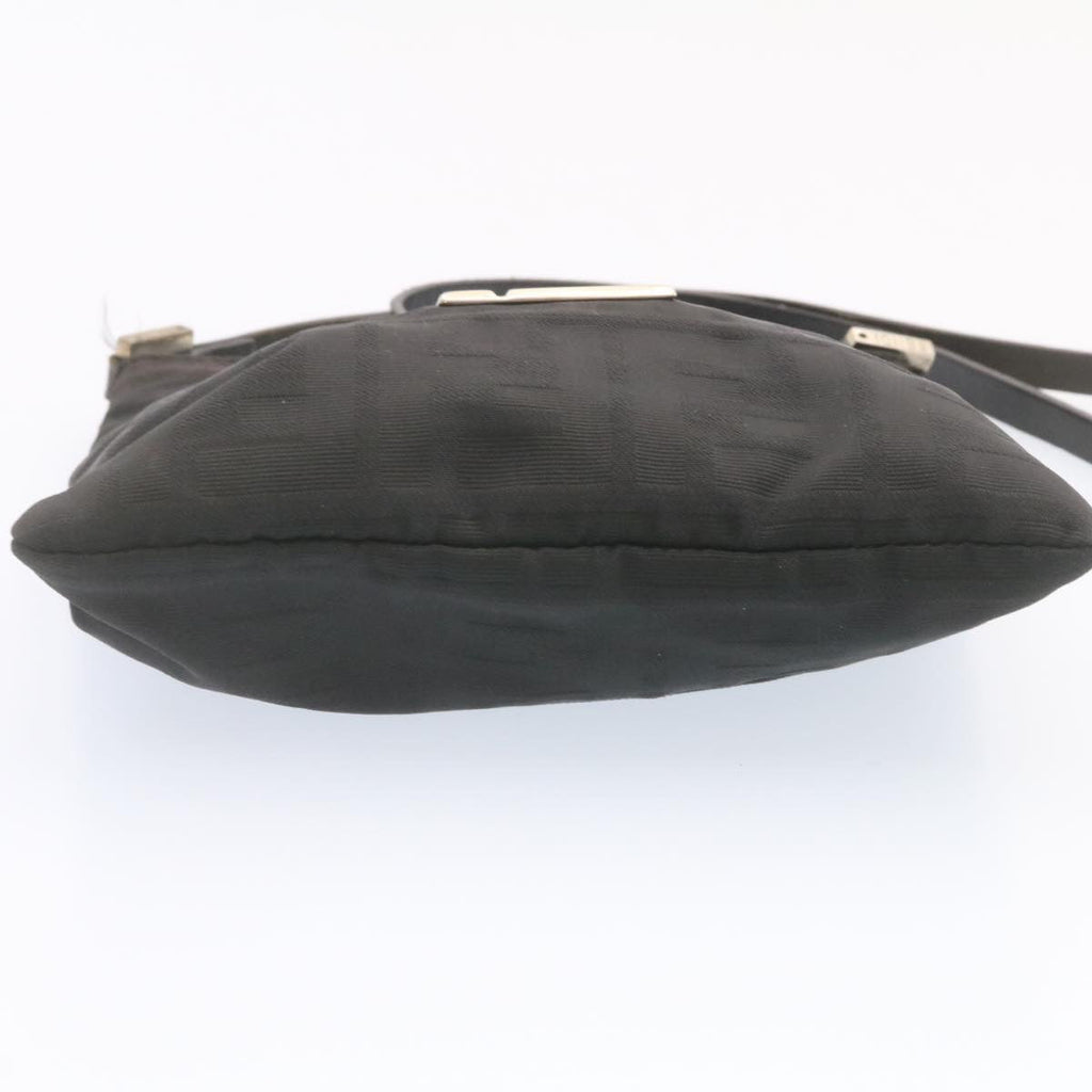 FENDI Zucca Canvas Shoulder Bag Nylon Black yt532
