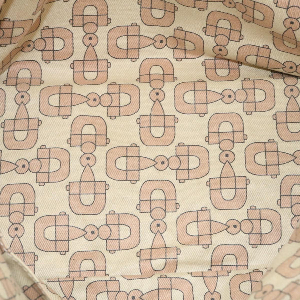 GUCCI Web Sherry Line GG Canvas Tote Bag Beige Pink gold yt703