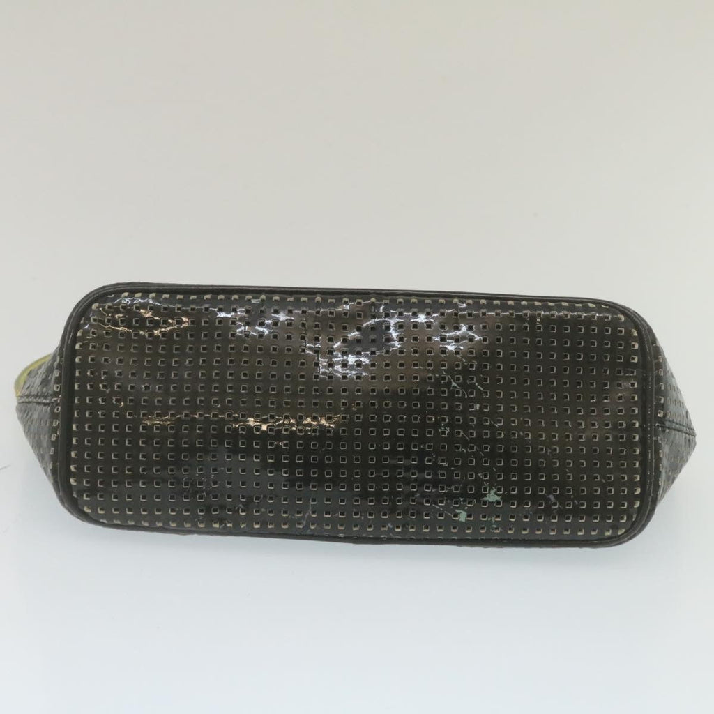 FENDI Accessory Pouch Punched Enamel Black yt718