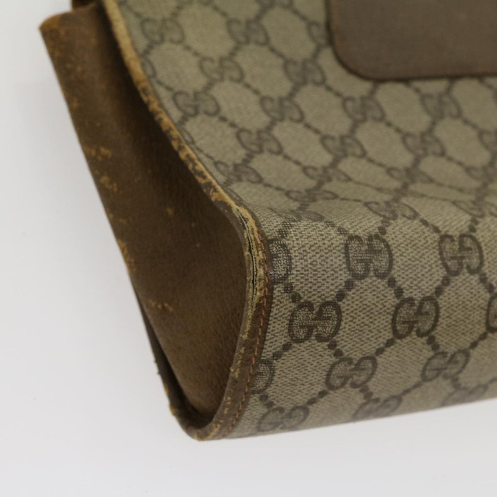 GUCCI Web Sherry Line GG Canvas Clutch Bag Beige Red Green yt864
